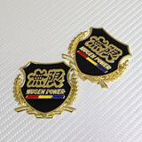 Mugen Gold 3D Metal Emblem Sticker x2