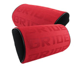 Bride Set of Red Seat Pillow & Seat Belt Cover x2