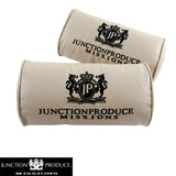 Junction Produce Set of Beige Seat Pillows & Black Fusa Charm