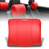 Red Leather Car Seat Memory Foam Neck Rest Cushion Pillow for MOMO RACING 1PCS