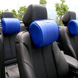 Blue PU Leather Car Seat Memory Foam Neck Rest Cushion Pillow MUGEN POWER X1