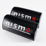 For NISMO Carbon Look Embroidery Car neck rest pillow & Car seat belt cover Set