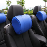 1PCS Blue Leather Car Seat Memory Foam Neck Rest Cushion Pillow for NISSAN Nismo