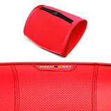 Red Leather Car Seat Memory Foam Neck Rest Cushion Pillow MITSUBISHI RALLIART 1pc