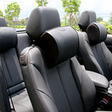 Black Leather Car Seat Memory Foam Neck Rest Cushion Pillow For TRD JDM 1PCS