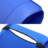 Blue Leather Car Seat Memory Foam Neck Rest Cushion Pillow For TRD JDM 1PCS