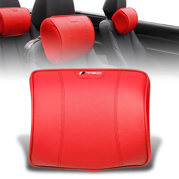 2 Pack Car Neck Pillow, Softness Car Headrest Pillow for Driving with  Adjustable Strap, 100% Memory Foam and Breathable Removable Cover,  Comfortable Ergonomic Design (Red Side Rope) 
