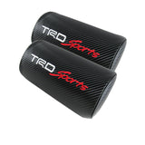 Embroidery Carbon Look Car Neck Rest Pillow For JDM TRD SPORTS Cushion Headrest Set