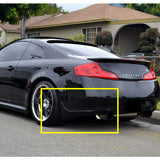 For 03-06 Infiniti G35 Coupe 2-Pcs Painted BLK Rear Bumper Lip Mud Guards Polyurethane
