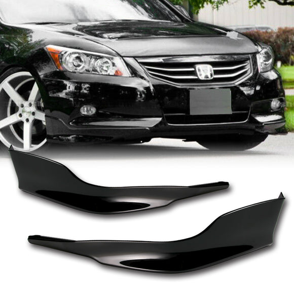 For 2011-2012 Honda Accord 4-DR OE-Style Painted Black Front Bumper Aprons Lip