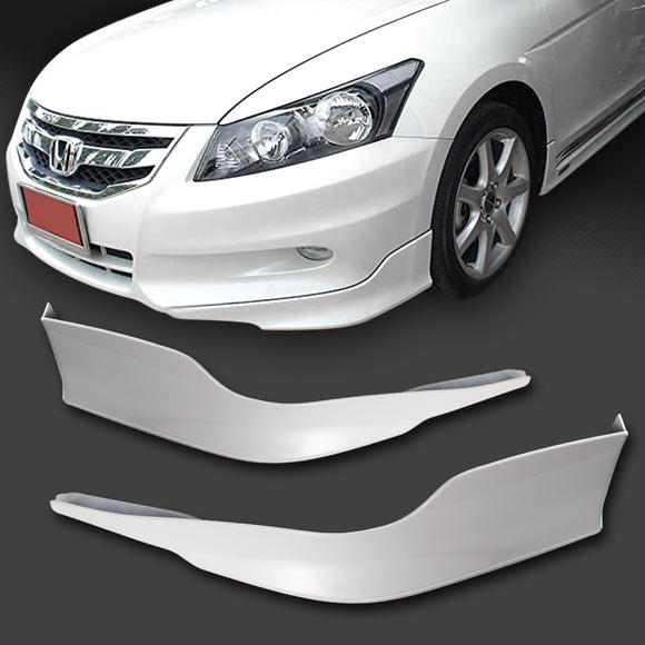For 2011-2012 Honda Accord 4-DOOR OE-Style Painted White Front Bumper Aprons Lip 3 Pieces