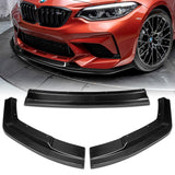For 2016-2020 BMW M2 F87 RA-Style 3-Pcs Carbon Fiber Front Bumper Spoiler Splitter Lip
