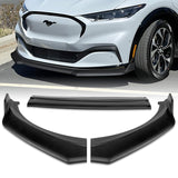 For 2021-2025 Ford Mustang Mach-E GT-Style 3-PCs Matt Black Front Bumper Spoiler Lip