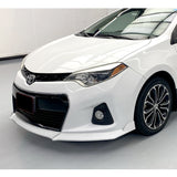For 2014-2016 Toyota Corolla S GT-Style 3-Pcs Painted White Front Bumper Spoiler Lip