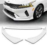 For 2021-2024 Kia Optima K5  3-PCS Painted White Front Bumper Body Splitter Spoiler Lip