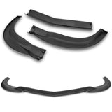 For 2008-2011 Mercedes-Benz W204 C63 AMG 3-PCS Matt Black Front Bumper Spoiler Lip