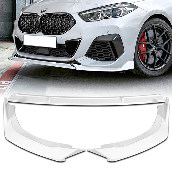 For 2020-2024 BMW 2-Series F44 Gran Coupe 3-PCS Painted White Front Bumper Spoiler Lip