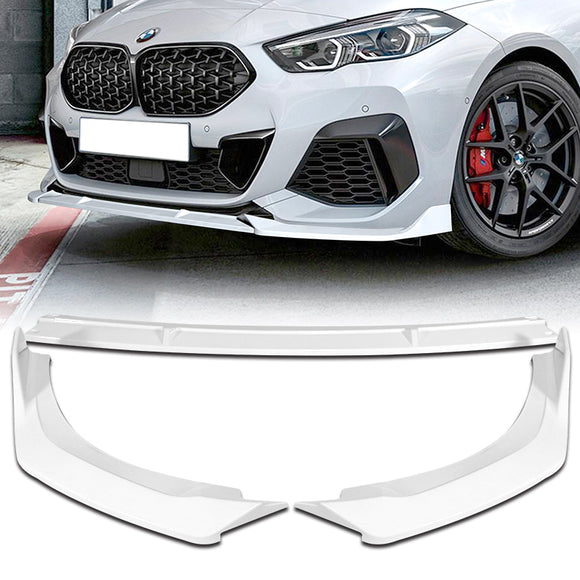 For 2020-2022 BMW 2-Series F44 Gran Coupe 3-PCS Painted White Front Bumper Spoiler Lip