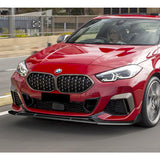 For 2020-2024 BMW 2-Series F44 Gran Coupe 3-PCS  Matt Black Front Bumper Spoiler Lip