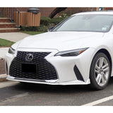 For 2021-2025 Lexus IS300 IS350 Base V-Style 3-PCS Painted White Front Bumper Lip