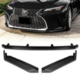For 2021-2025 Lexus IS300 IS350 Base V-Style 3-PCS  Real Carbon Fiber Front Bumper Lip