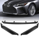 For 2021-2025 Lexus IS300 IS350 Base V-Style 3- PCS Matt Black Front Bumper Spoiler Lip