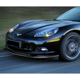 For 2005-2013 Corvette C6 ZR1-Style Base 3-PCS  Painted Black Front Bumper Spoiler Lip