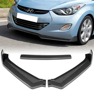 For 2011-2013 Hyundai Elantra Sedan Carbon Style Front Bumper Spoiler Splitter Lip