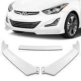 For 2011-2013 Hyundai Elantra Sedan Painted White Front Bumper Spoiler Splitter Lip