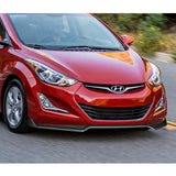 2011-2013 Hyundai Elantra Set of Unpainted Matte Black Sedan Front Bumper Spoiler Splitter Lip with Windshield Banner