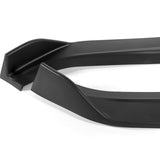2011-2013 Hyundai Elantra Set of Unpainted Matte Black Sedan Front Bumper Spoiler Splitter Lip with Windshield Banner