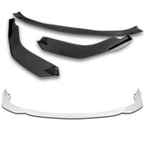 For 2019-2022 Toyota Corolla Hatchback TS-Style 3-PCS Painted White Front Bumper Lip