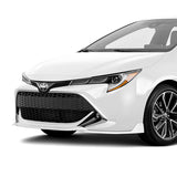 For 2019-2022 Toyota Corolla Hatchback TS-Style 3-PCS Painted White Front Bumper Lip