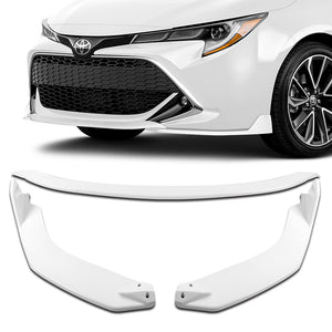 For 2019-2022 Toyota Corolla Hatchback TS-Style 3-PCS Painted White Front Bumper Lip