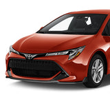 For 2019-2022 Toyota Corolla SE Hatchback TS-Style 3-PCS Matt Black Front Bumper Lip