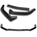 For 2011-2014 Acura TSX STP-Style 3-PCS Painted BLACK Front Bumper Spoiler Splitter Lip