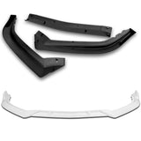 For 2011-2014 Acura TSX STP-Style 3-PCS Painted WHITE Front Bumper Spoiler Splitter Lip