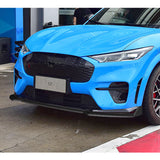 For 2021-2023 Ford Mustang Mach-E GT 3-PCS Carbon Look Front Bumper Body Spoiler Lip