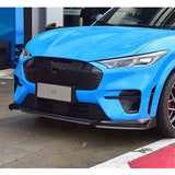 For 2021-2023 Ford Mustang Mach-E GT 3-PCS Matt Black Front Bumper Body Spoiler Lip