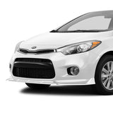 For 2014-2016 Kia Forte Koup Coupe STP-Style 3-PCS Painted White Front Bumper Lip
