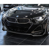 For 2022-2023 BMW 2-Series Coupe G42 M-Sport 3-PCS Painted Black Front Bumper Lip