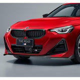 For 2022-2024 BMW 2-Series Coupe G42 M-Sport 3-PCS  Matt Black Front Bumper Spoiler Lip