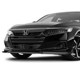 For 2021-2023 Honda Accord Sedan 3-PCS Painted Black Front Bumper Spoiler Splitter Lip