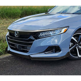 For 2021-2023 Honda Accord Sedan 3-PCS Carbon Style Front Bumper Spoiler Splitter Lip