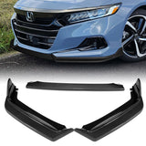 For 2021-2022 Honda Accord Sedan 3-PCS Carbon Style Front Bumper Spoiler Splitter Lip