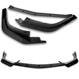For 2016-2018 Acura ILX Sedan 3-PCS Painted Black Front Bumper Spoiler Splitter Lip
