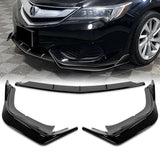 For 2016-2018 Acura ILX Sedan 3-PCS Painted Black Front Bumper Spoiler Splitter Lip