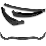 For 2015-2018 Mercedes C-Class W205 Base 3-PCS Carbon Painted Front Bumper Spoiler Lip