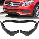 For 2015-2018 Mercedes C-Class W205 Base 3-PCS Carbon Painted Front Bumper Spoiler Lip