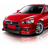 For 2008-2015 Mitsubishi Lancer RA-Style  3-PCS Carbon Look Front Bumper Spoiler Lip
